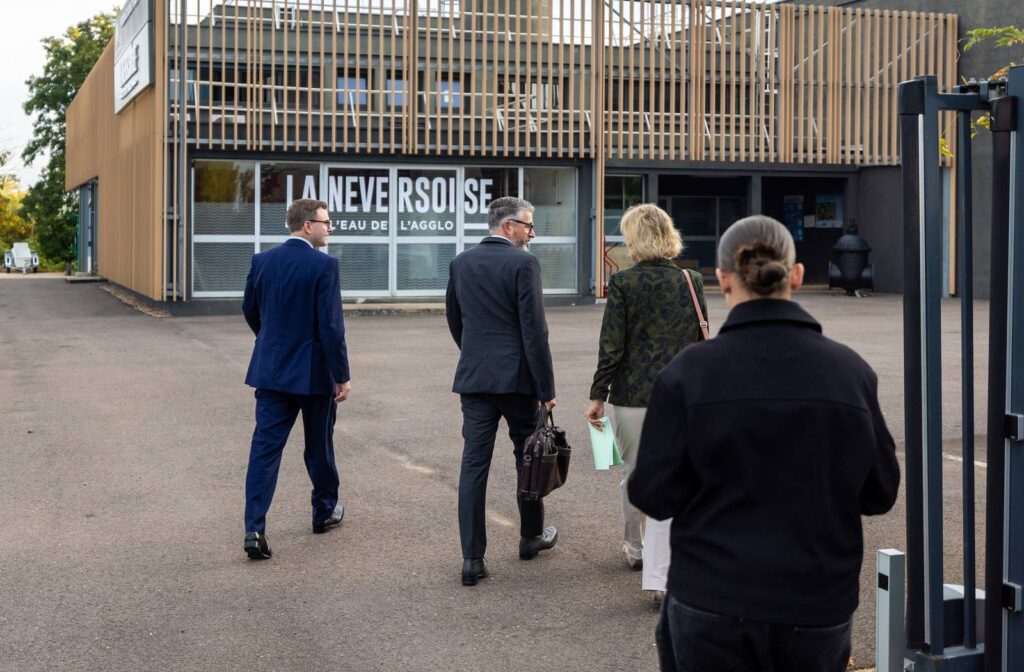 visite du Préfet de la Nièvre, Victor Devouge, à l'usine de traitement d'eau potable de Peuplier Seul, mardi 25 août 2026